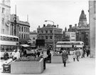 View: s23255 No. 73 W. Barrett and Co. Ltd., boot and shoe dealers, High Street and Yorkshire Bank at the junction with Haymarket and Commercial Street 