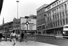 View: s23289 High Street looking towards Castle Square from Nos. 59 - 65 C and A Modes Ltd. and Nos. 51 - 57 Waring and Gillow, house furnishers