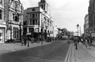 General view of High Street showing former National Provincial Bank; junction with York Street and Bradford and Bingley Building Society, Telegraph House (originally Kemsley House), High Street looking towards C and A Modes Ltd