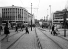 Castle Square tram stop and High Street looking towards Commercial Street