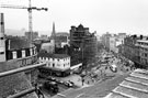 View: s23324 Elevated view from the Town Hall of Fargate during redevelopment