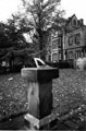 View: s23535 Sundial with Kingswood Block in the background, Nether Edge Hospital originally part of Ecclesall Union Workhouse