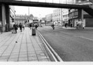View: s23722 Haymarket and footbridge looking towards Fitzalan Square