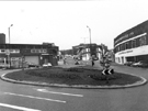 Broad Lane roundabout from Tenter Street looking towards Broad Lane (left) and Garden Street (right) showing Hallamshire Motor Co. Ltd.