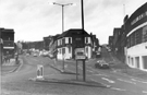 Broad Lane roundabout from Tenter Street looking towards Broad Lane (left) and Garden Street (right) 