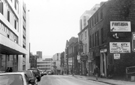 Fantasia, art designs; Fat City secondhand books and records and No. 24 The Sportsman Inn, Cambridge Street looking towards Pinstone Street Fantasia, art designs; Fat City secondhand books and records and No. 24 The Sportsman Inn, Cambridge Street looking towards Pinstone Street