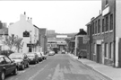 Nos. 109 The Red Lion public house and 108, Graphic House Group, printers (right), Charles Street looking towards, Paternoster Row