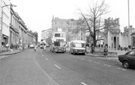 View: s23846 Church Street looking towards the Cathedral and the Gladstone Buildings with No. 5, Williams and Glyn's Bank; The Cutlers Hall and Midland Bank left
