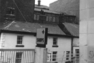 Elevated view of the Norfolk Arms public house, No. 26 Dixon Lane with the rear of the Gas Company Offices and Showroom in the background