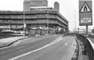 View: s23883 Underpass, Eyre Street looking towards Furnival Gate with NCP multi storey car park and Penny's Nightclub (formerly Penny Farthing) left