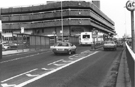 View: s23884 Underpass, Eyre Street looking towards Furnival Gate with NCP multi storey car park and Penny's Nightclub (formerly Penny Farthing) left