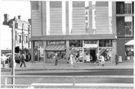 View: s23928 Nos. 1 Cooplands Ltd., bakers and meat specialists, 3, Wigfalls, Fitzalan Square with Commercial Street extreme left
