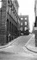Figtree Lane from Belgrave House at the junction with Bank Street looking towards No. 14, Victoria Chambers (the building was used as the first Sheffield Hospital for Women)