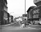 View: s23954 Former premises of No. 111, H. R. Wholesale Cash and Carry and Ellis Pearson and Co., glass processors (right), West Bar from the junction with West Bar Green and Corporation Street looking towards Gibraltar Street
