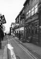 Nos. 25; Museum public house; 23, La Capannina Restaurant; 21, Sheffield Raincoat Stores, Orchard Street looking towards the junction with Orchard Place (right) and Church Street