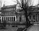 View from the Upper Chapel yard across Norfolk Street to Nos. 95 - 101 Hay and Sons Ltd., wine and spirit merchants and No.103 Sheffield Savings Bank