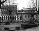View from the Upper Chapel yard across Norfolk Street to Nos. 95 - 101 Hay and Sons Ltd., wine and spirit merchants and No. 103 Sheffield Savings Bank