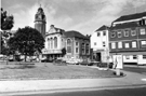 Halifax Building Society and Victoria Hall, Norfolk Street from Arundel Gate showing the junction with George Street