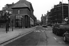 Ruskin Craft Gallery, No. 101 Norfolk Street from the junction with Tudor Square looking towards Surrey Street and the Town Hall