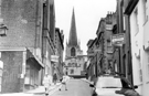 Nos. 12 - 2 (left) and 19 - 11 (right), North Church Street looking towards the Cathedral Church of SS Peter and Paul