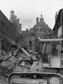 Demolition on Cadman Lane with the Town Hall in the background
