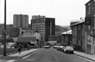 The Globe Inn and Sheffield Science Park (right), Howard Street looking towards Sheaf House with Claywood Flats in the background 