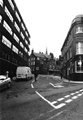 No. 39 Three Tuns public house and Courtwood House (left), Silver Street Head from Lee Croft looking towards the rear of properties in Paradise Square