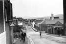 View: s24284 Rockingham Street showing the junction with Trippet Lane (right) looking towards Broad Lane with St. Vincents R.C. Church right