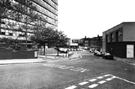 Silver Street Head looking towards West Bar Green and Solly Street with Griffin House the large building left