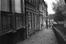  St. James' Row looking towards Campo Lane with the wall of the Cathedral churchyard left