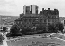 Elevated view from The Town Hall of St. Pauls Chambers, and Prudential Building, St. Pauls Parade and The Peace Gardens with Redvers House in the background