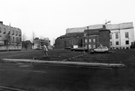 Surrey Place (formerly Eyre Street) looking towards the rear of The Surrey public house (formerly the Masonic Hall) and Central Library, Surrey Street with Town Hall Extension left (often referred to as The Egg Box (Eggbox)) 