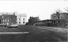 Surrey Place (formerly Eyre Street) looking towards the rear of The Surrey public house (formerly the Masonic Hall) and Central Library, Surrey Street with the Local Taxation and Licences Office and Leader House right