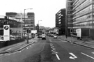 Hallamshire Motor Co. Ltd. (left); Griffin House and Jubillee House (right), Tenter Street looking towards South Yorkshire Police Central Division Headquarters (West Bar Police Station) and West Bar Green