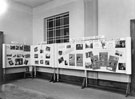 View: s24435 Sheffield City Libraries, Civic Information Centre, Surrey Street. Exhibition showing 'A Half-Century of Social Progress'
