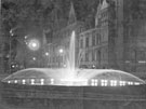 View: s24456 Goodwin Fountain, Fargate looking towards Surrey Street with the Town Hall in the background