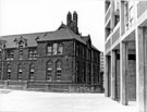 View: s24603 Park Junior and Infant School, Duke Street formerly Park County School with Park Hill Flats in the background