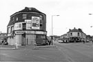 View: s24795 Derelict Meg's Place, cafe, Nos. 813 - 815 Attercliffe Road looking towards No. 838 Golden Ball public house and Worksop Road from the junction of Newhall Road 