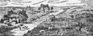 Artists impression of Attercliffe Common around 1785 showing the Gibbet