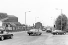 Attercliffe Common at the junctions of Milford Street (left) and Broughton Lane (right) with Sheffield Forgemasters  left 