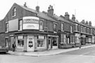 Nos. 322 JKS Pest Control (former corner shop); 320, Ray's Furniture Store; 318-316; 314, Carl Gough, dental technician; 312, H. Skelton, jeweller; 310, Hair Magic, ladies hairdressers and 308, Bramall Lane from the junction with Harrington Road