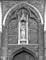 View: s24963 Virgin and Child Statue over the doorway of  St. Marie's Roman Catholic School, Edmund Road