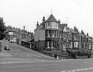Nos. 72 - 58 Burngreave Road from the junction with Catherine Road showing Nos. 104 corner shop; 102 etc., Bressingham Road Nos. 72 - 58 Burngreave Road from the junction with Catherine Road showing Nos. 104 corner shop; 102 etc., Bressingham Road