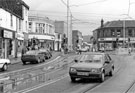 View: s25196 Hillsborough Corner, junction of Bradfield Road; Middlewood Road (left) and Langsett Road (right) from Holme Lane 