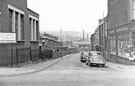 Barrack Lane looking towards Penistone Road with Langsett Road Salvation Army Citadel (left) and No. 252/4, Infirmary Road (right)