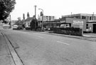 No.182, Staniforth Motor Cycle Factors and 184, H. A. Burton and Co. Ltd., printers, Church Street, Ecclesfield looking towards The Common