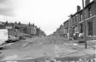 Derelict Nos. 16; 18 20 etc. (right), Chippingham Street from Chippingham Place looking towards the junction with Shortridge Street left