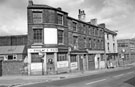 Derelict premises, Nos. 17 - 23 Corporation Street from the junction with Steelhouse Lane looking towards the junction with Spring Street