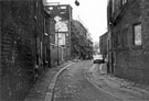 View: s25359 Derelict premises of George Barnsley and Son, Cornish Works (right), Cornish Street looking towards former James Dixon and Sons, Cornish Place Works (left)
