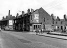 No. 262- 272, Penistone Road from the junction with Cottam Street looking towards the junction with Driffield Street showing the rear of housing on Driffield Street  during demolition 